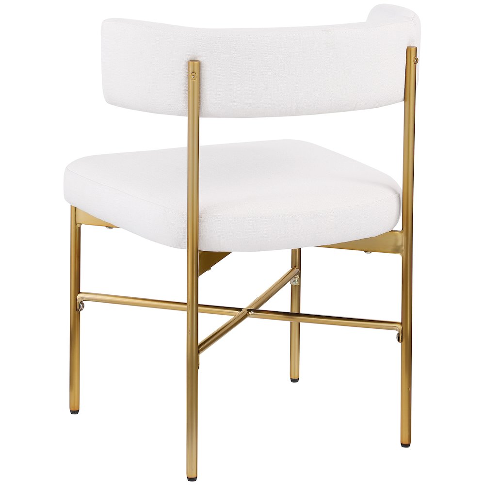 Rivage Cream Durable Linen Textured Fabric Dining Chair, Set of 2. Picture 5