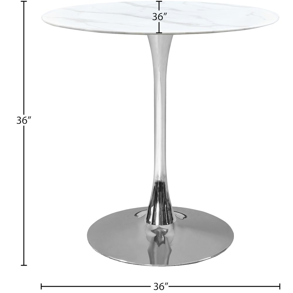 Holly Chrome Counter Height Table. Picture 3