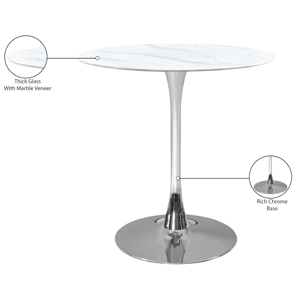 Holly Chrome Counter Height Table. Picture 4