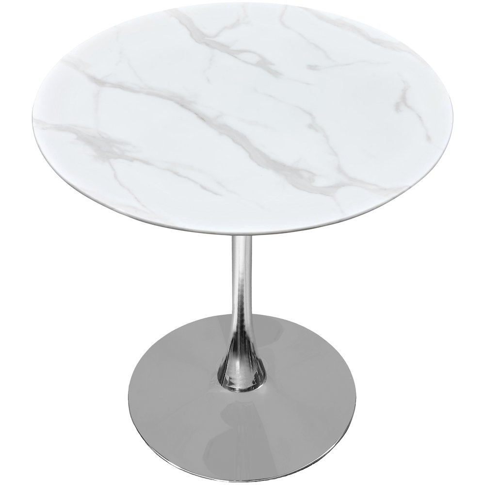 Holly Chrome Counter Height Table. Picture 1