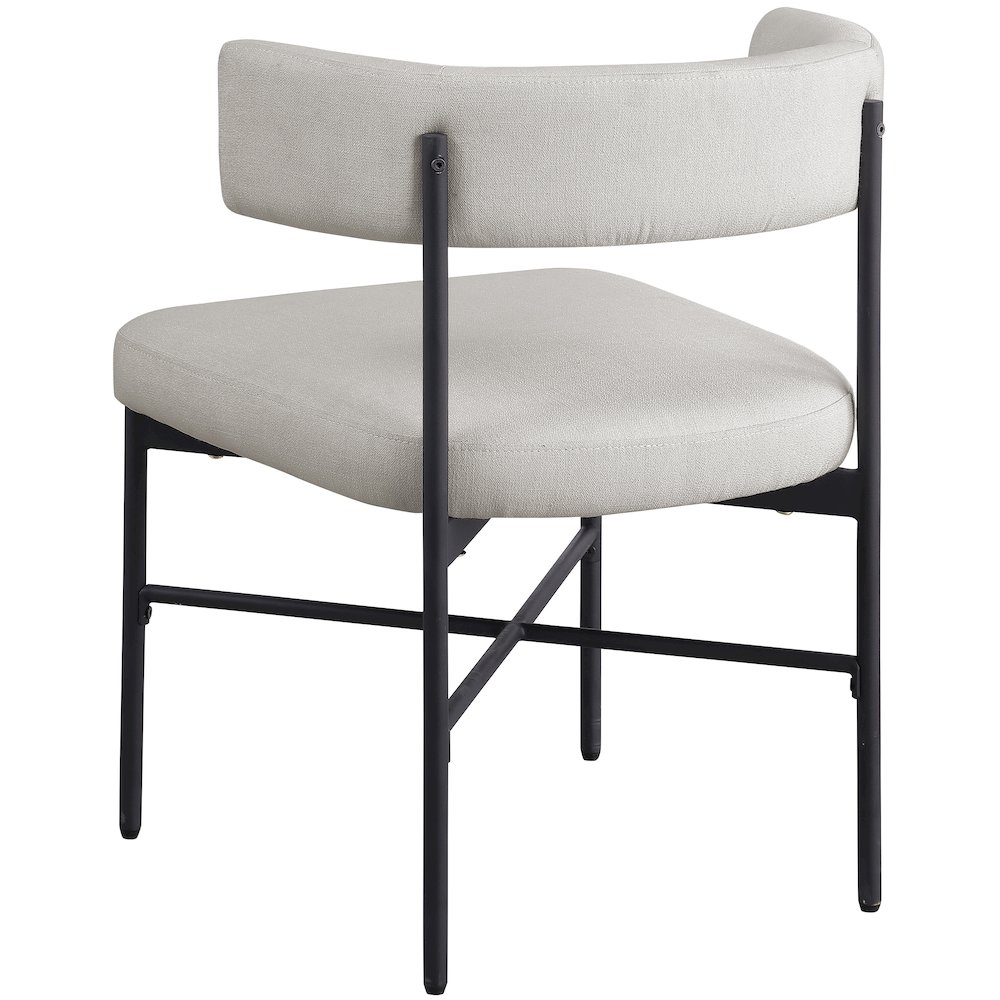 Rivage Beige Durable Linen Textured Fabric Dining Chair, Set of 2. Picture 5