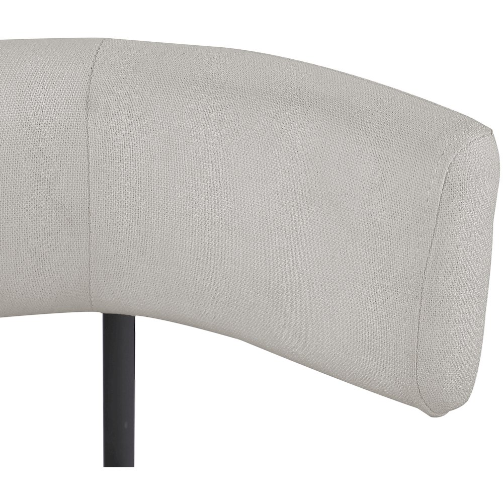 Rivage Beige Durable Linen Textured Fabric Dining Chair, Set of 2. Picture 6