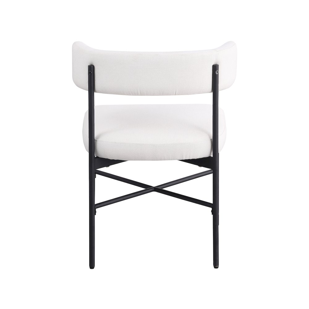 Rivage Cream Durable Linen Textured Fabric Dining Chair, Set of 2. Picture 2