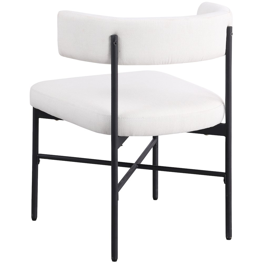 Rivage Cream Durable Linen Textured Fabric Dining Chair, Set of 2. Picture 5