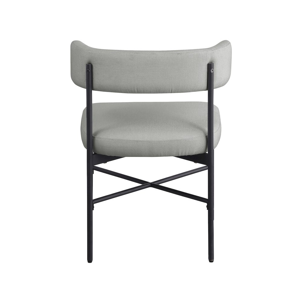 Rivage Light Grey Durable Linen Textured Fabric Dining Chair, Set of 2. Picture 2