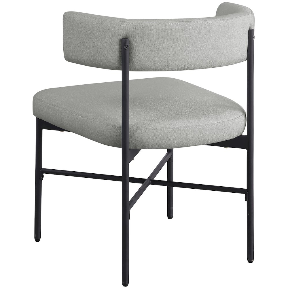 Rivage Light Grey Durable Linen Textured Fabric Dining Chair, Set of 2. Picture 5