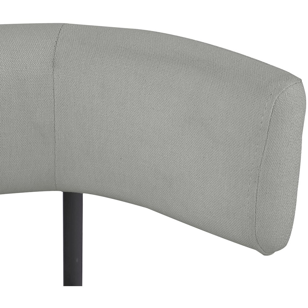 Rivage Light Grey Durable Linen Textured Fabric Dining Chair, Set of 2. Picture 6