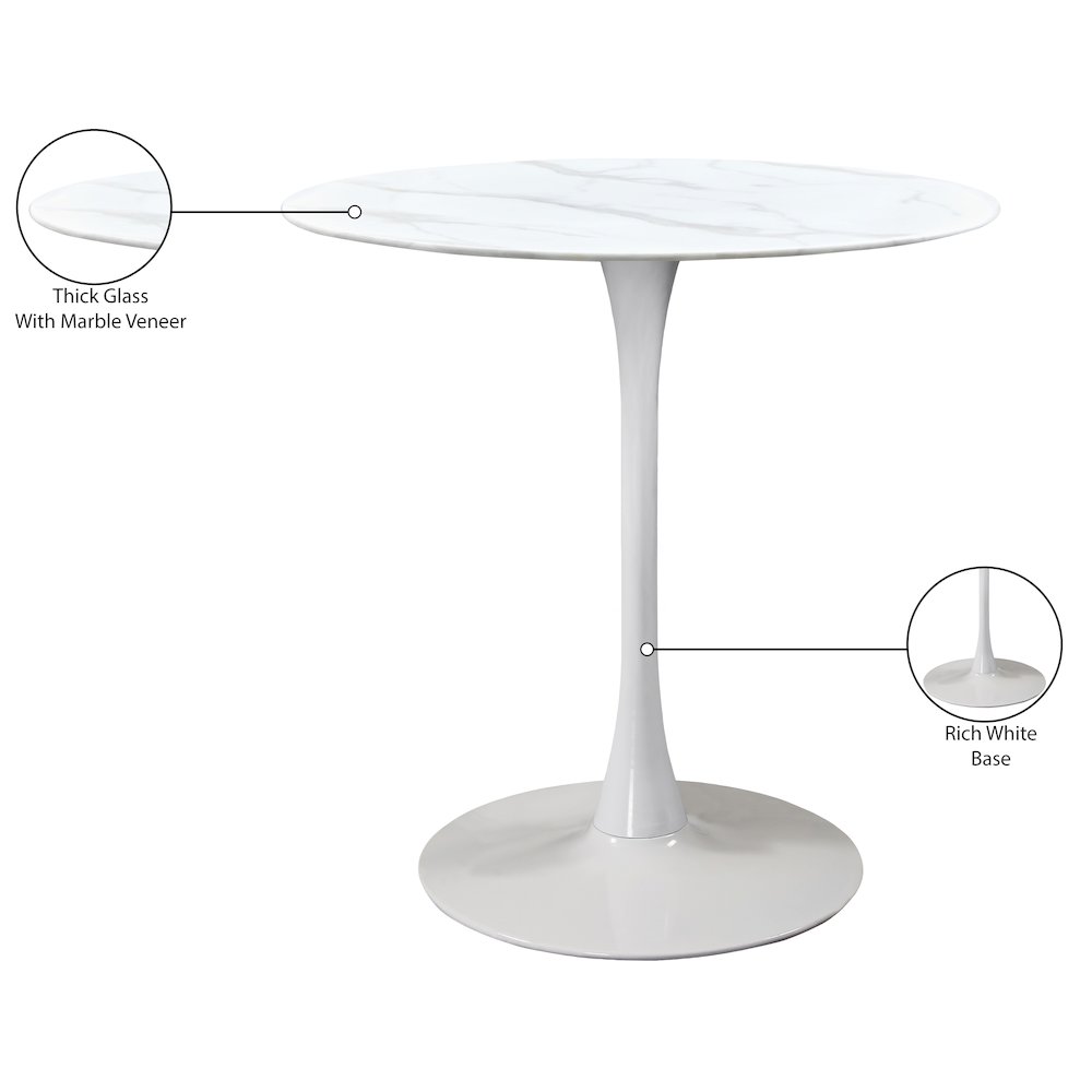 Tulip White Counter Height Table. Picture 4