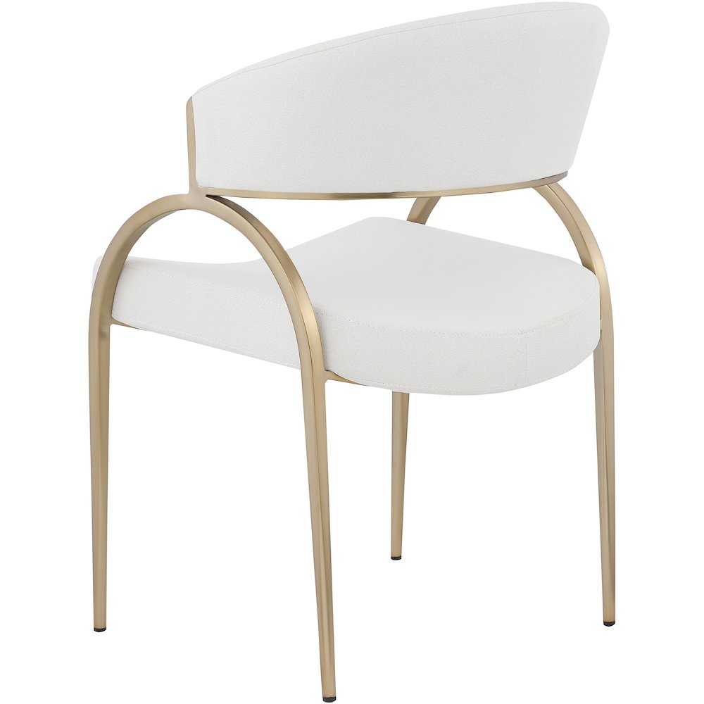 Privet Cream Linen Textured Fabric Dining Chair, Set of 2. Picture 2