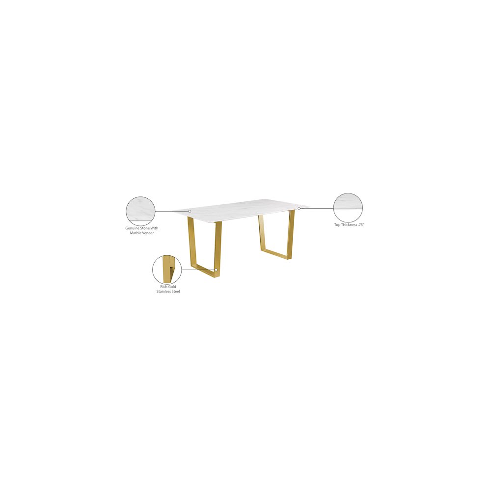 Cameron White Dining Table. Picture 7