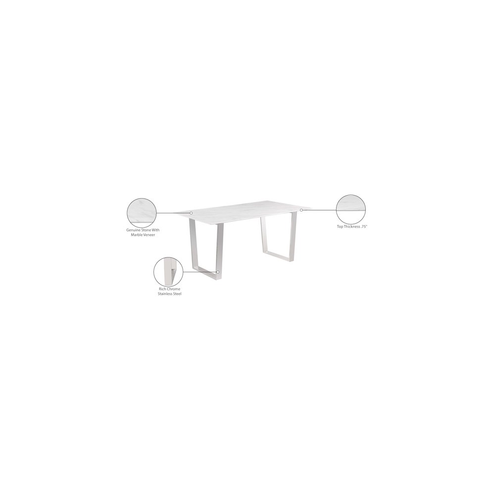 Carlton White Dining Table. Picture 7