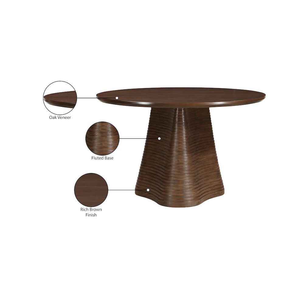 Bernada Brown Dining Table. Picture 6