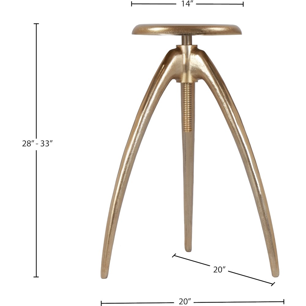 Clara Gold Aluminum Counter/Bar Stool. Picture 6