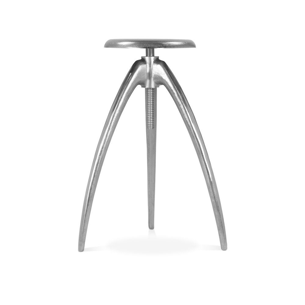 Clara Silver Aluminum Counter/Bar Stool. Picture 1