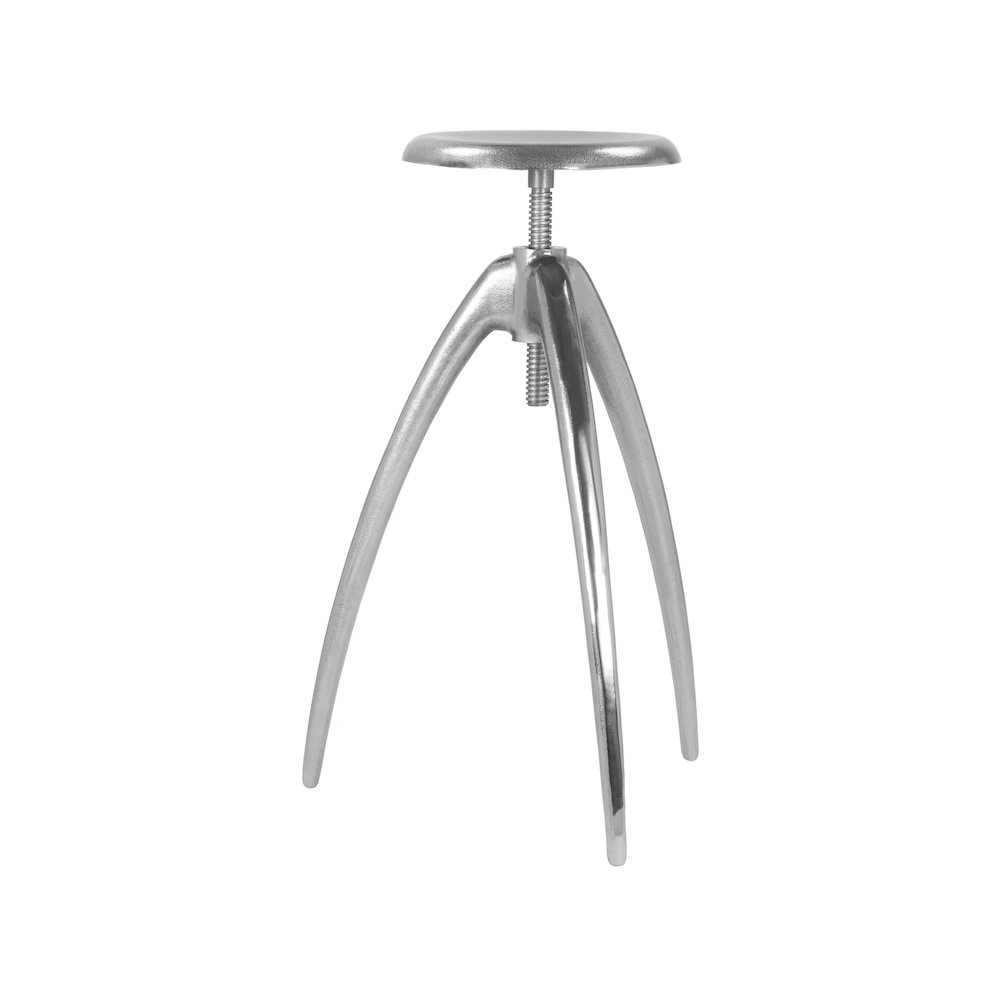Clara Silver Aluminum Counter/Bar Stool. Picture 2
