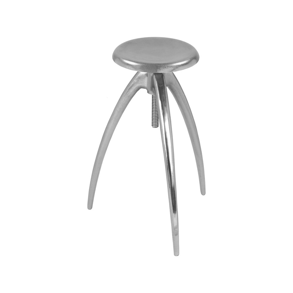 Clara Silver Aluminum Counter/Bar Stool. Picture 4