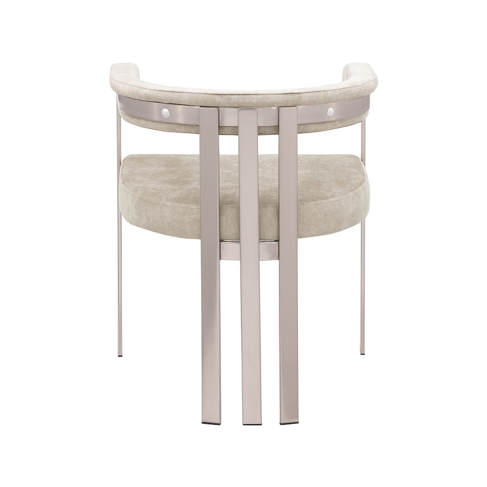Marcello Beige Velvet Dining Chair, Set of 2. Picture 2