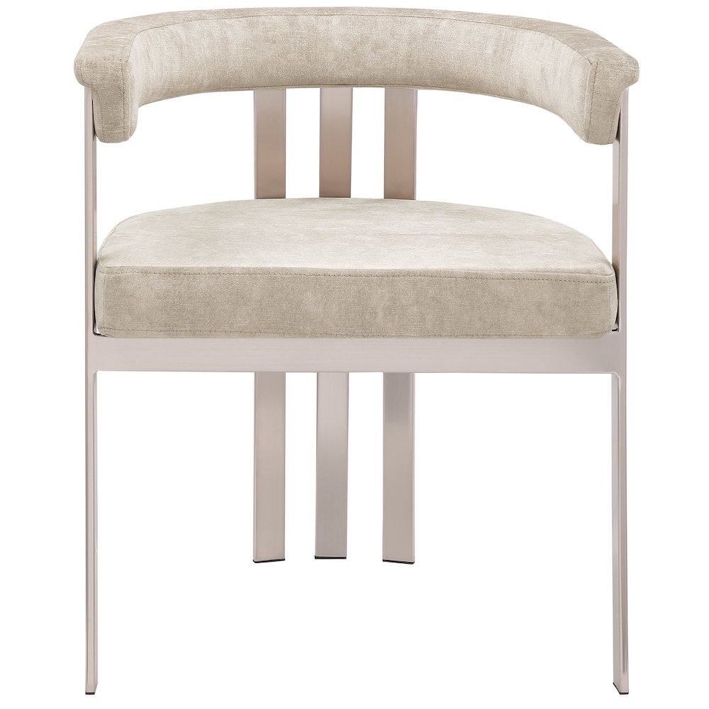 Marcello Beige Velvet Dining Chair, Set of 2. Picture 3