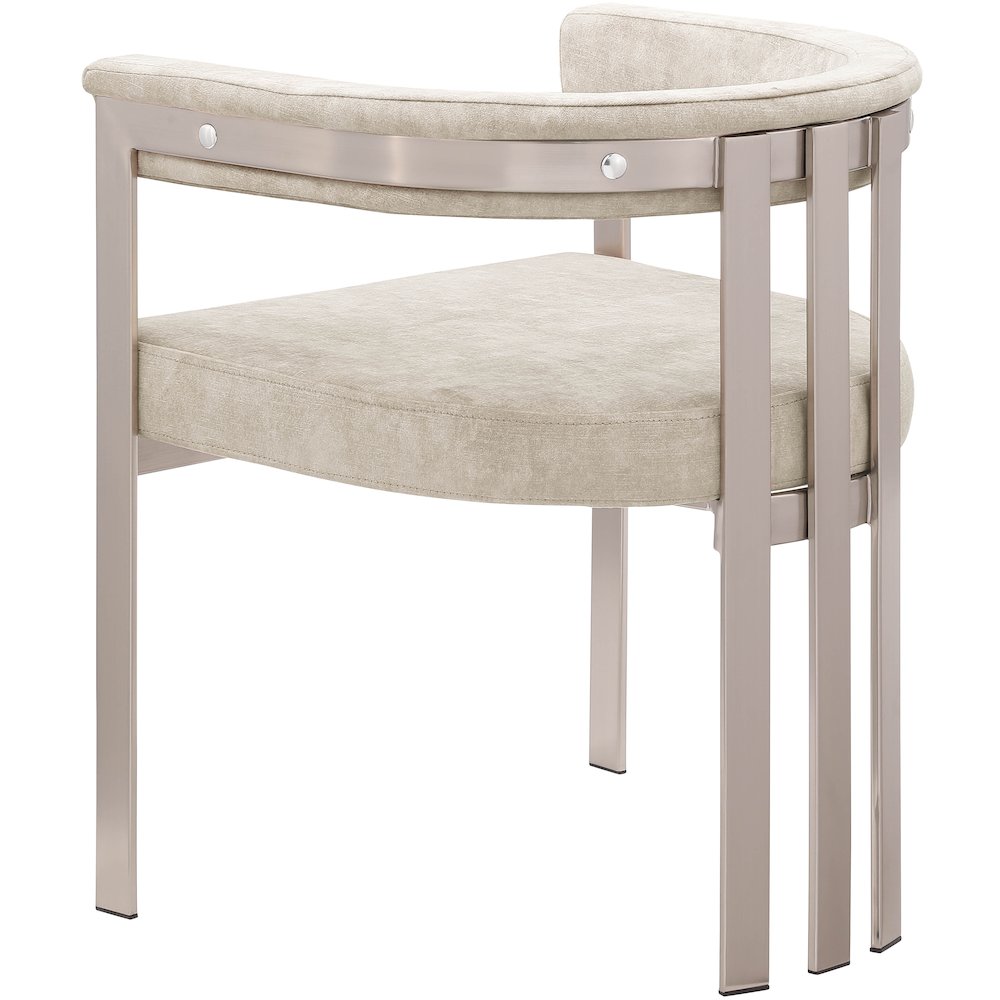 Marcello Beige Velvet Dining Chair, Set of 2. Picture 5