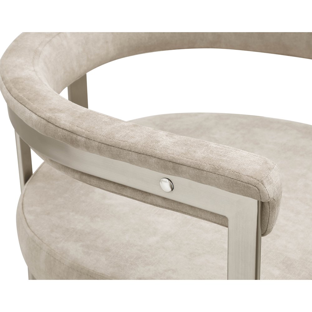 Marcello Beige Velvet Dining Chair, Set of 2. Picture 6