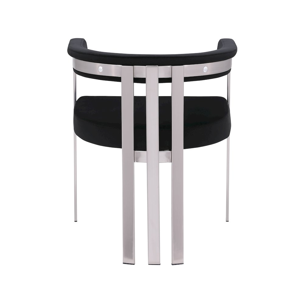 Marcello Black Velvet Dining Chair, Set of 2. Picture 2