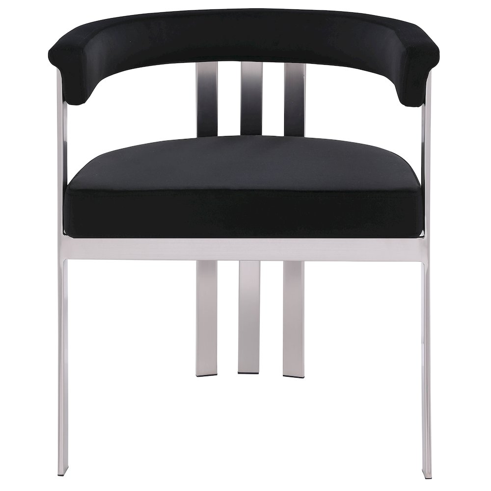 Marcello Black Velvet Dining Chair, Set of 2. Picture 3