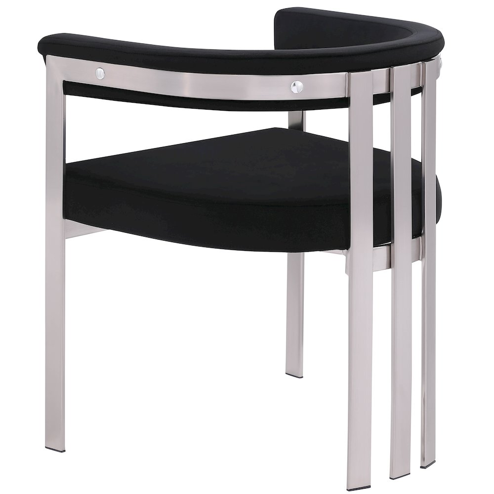 Marcello Black Velvet Dining Chair, Set of 2. Picture 5