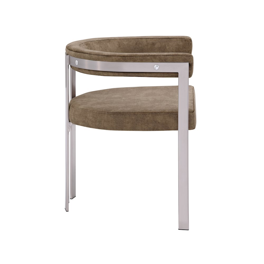Marcello Brown Velvet Dining Chair, Set of 2. Picture 4