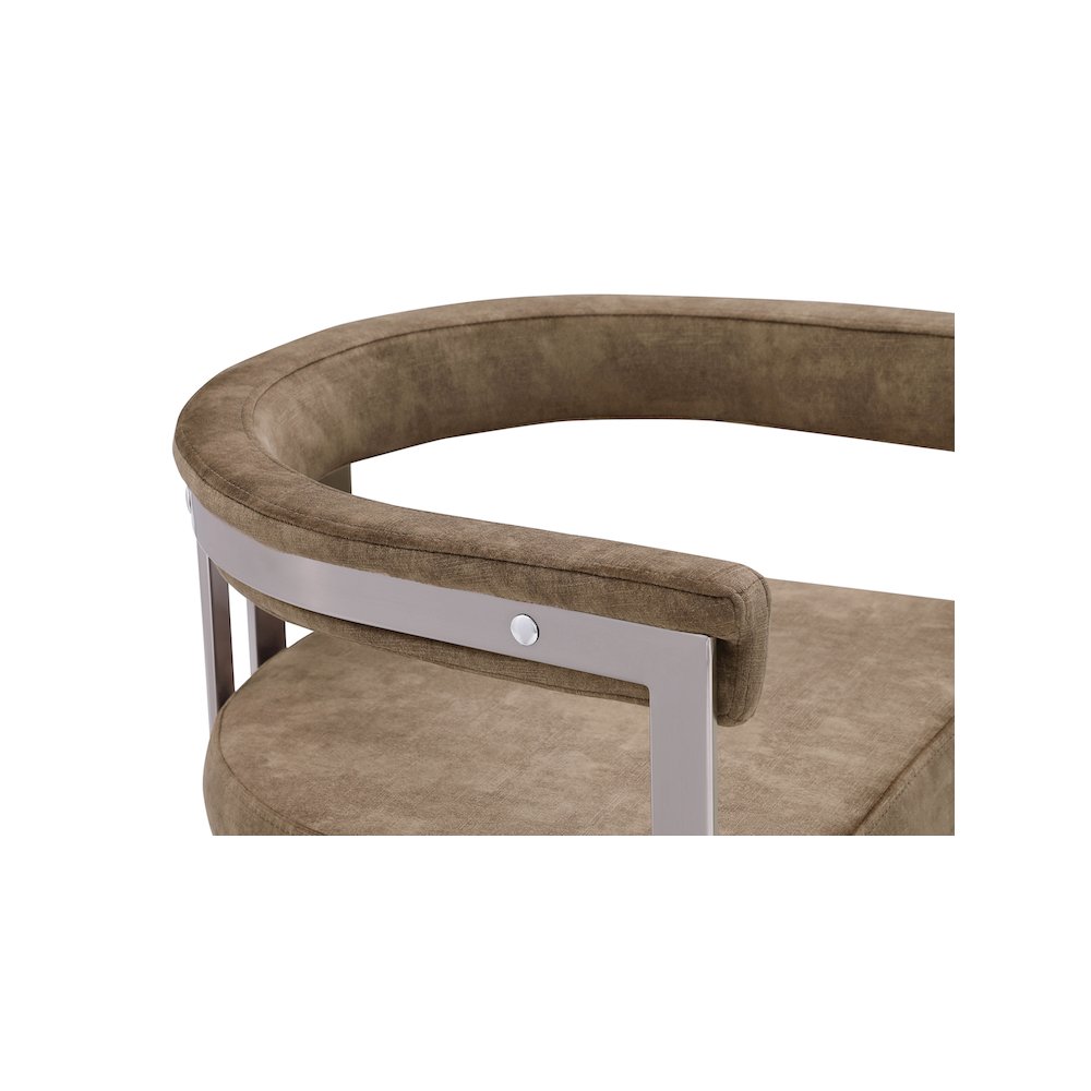 Marcello Brown Velvet Dining Chair, Set of 2. Picture 6