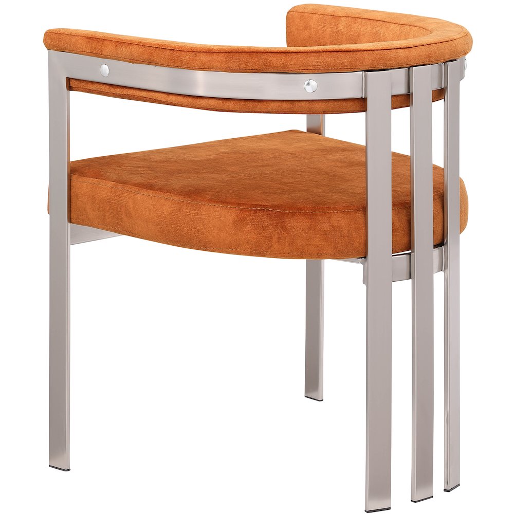 Marcello Cognac Velvet Dining Chair, Set of 2. Picture 5