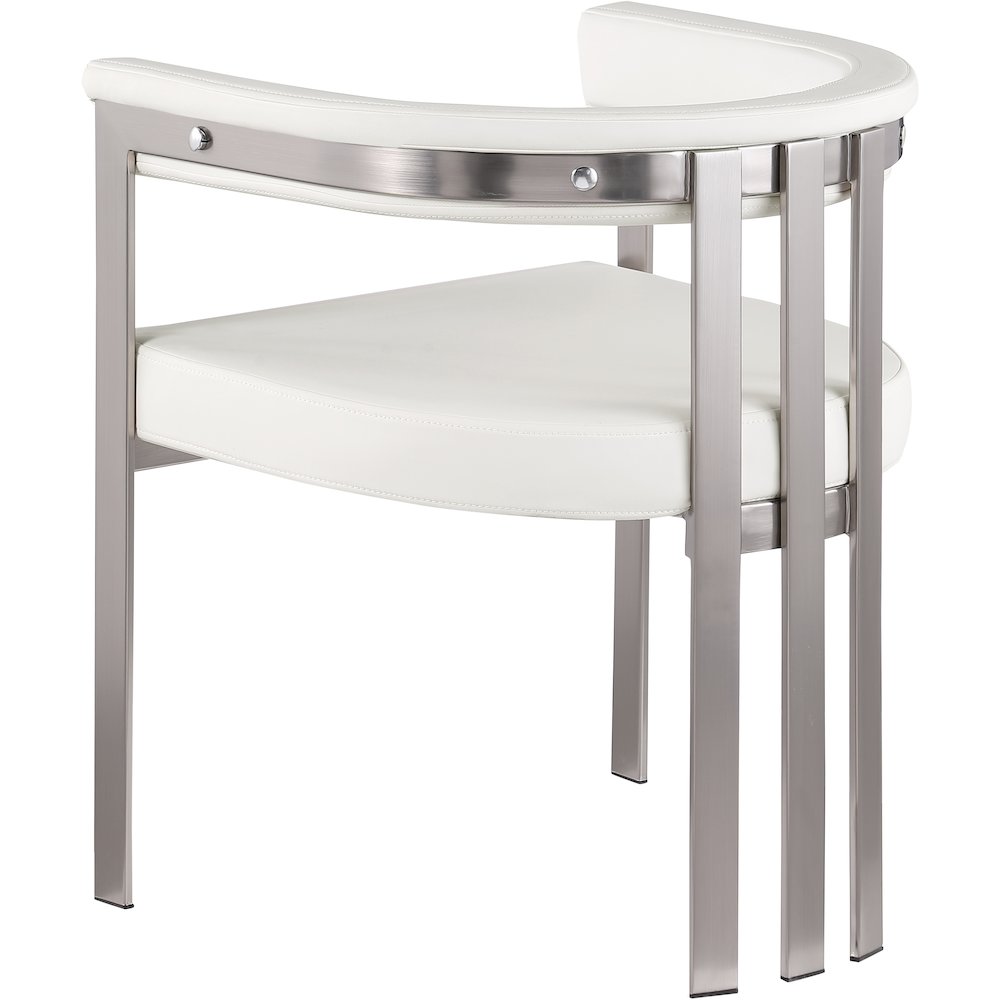 Marcello Cream Vegan Leather Dining Chair, Set of 2. Picture 5