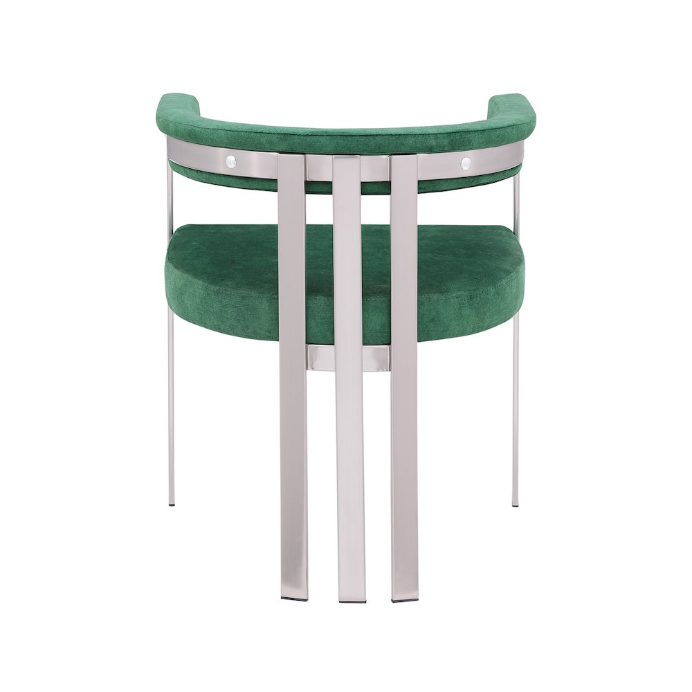 Marcello Green Velvet Dining Chair, Set of 2. Picture 2
