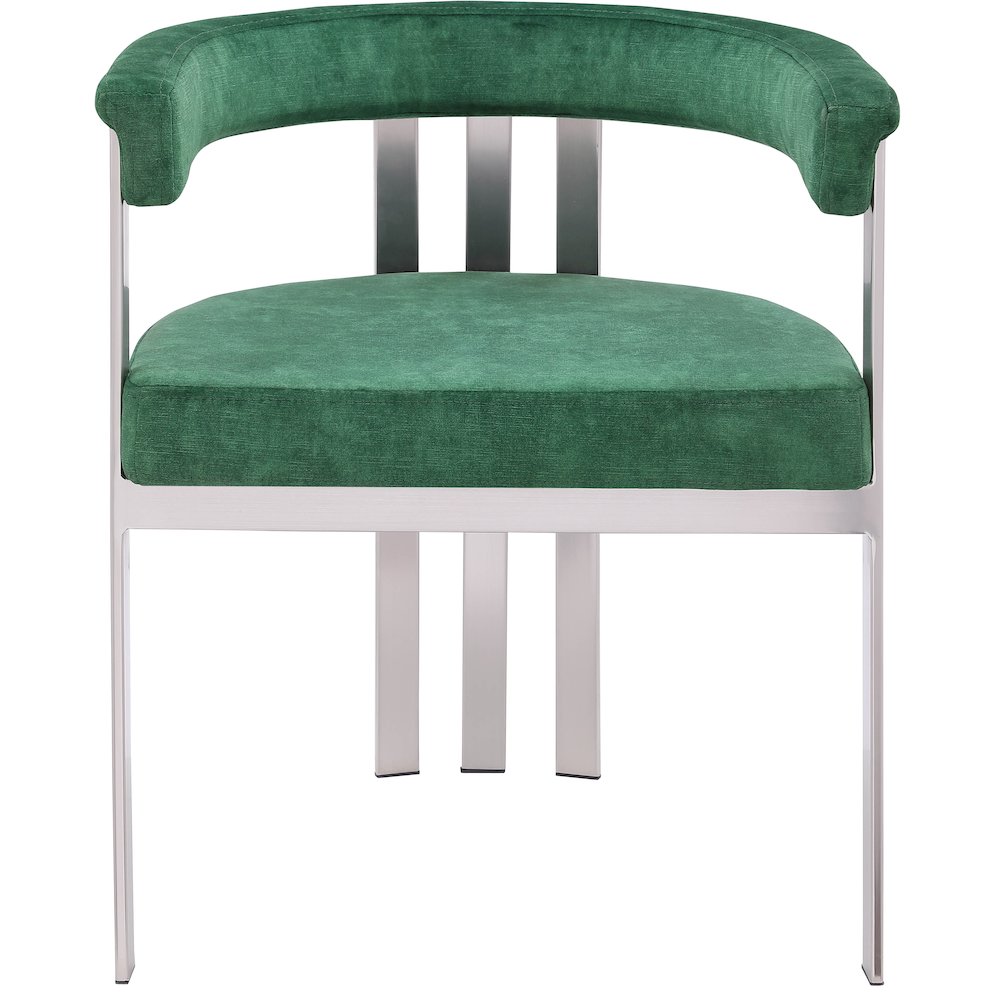 Marcello Green Velvet Dining Chair, Set of 2. Picture 3