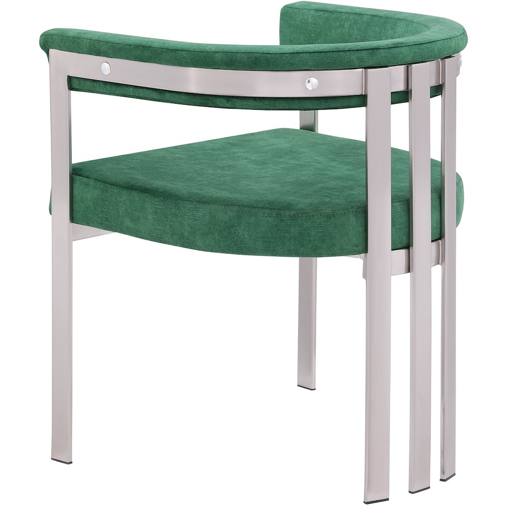 Marcello Green Velvet Dining Chair, Set of 2. Picture 5