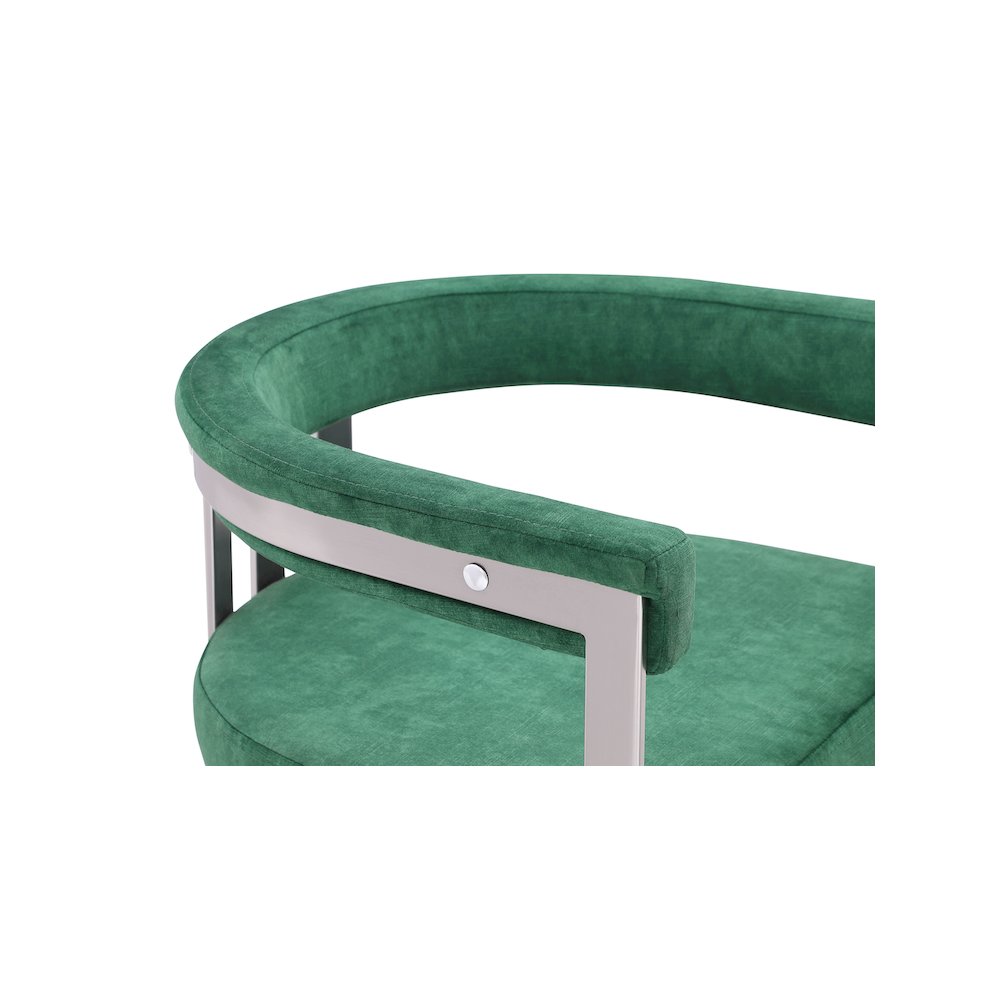 Marcello Green Velvet Dining Chair, Set of 2. Picture 6