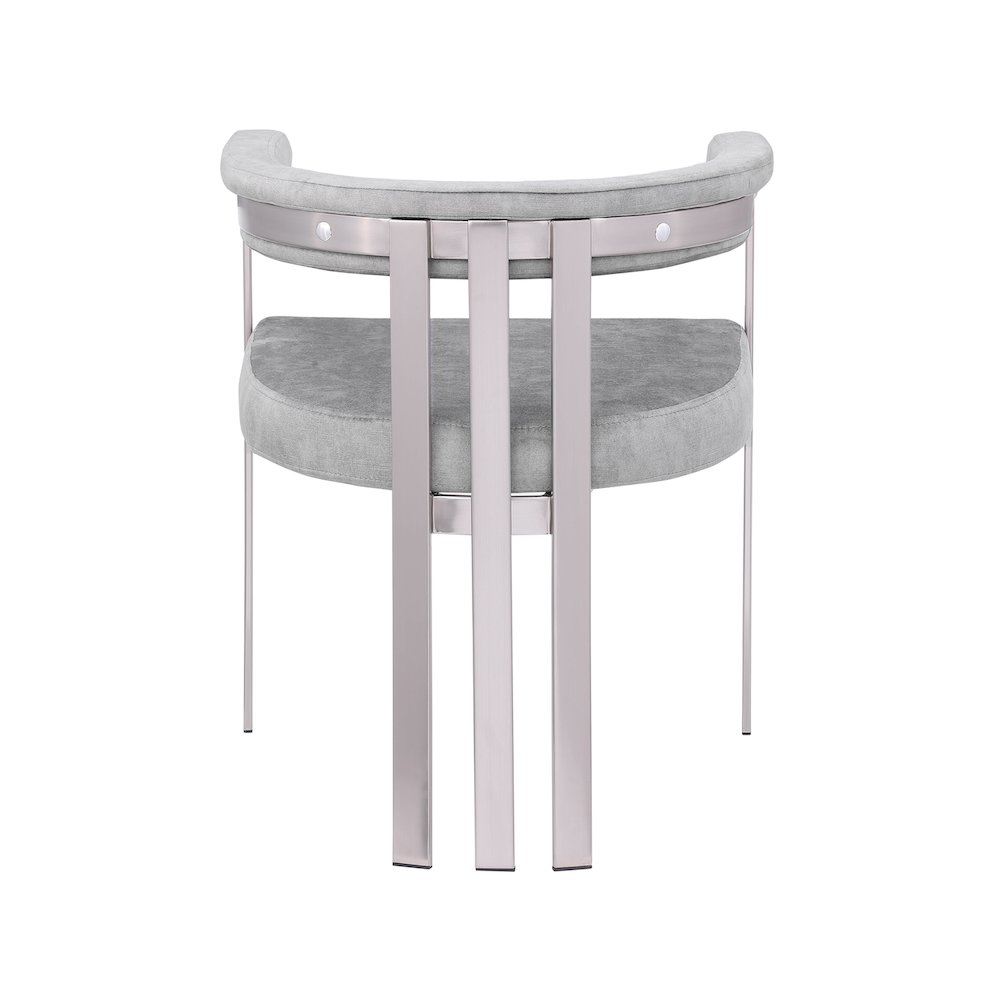 Marcello Grey Velvet Dining Chair, Set of 2. Picture 2