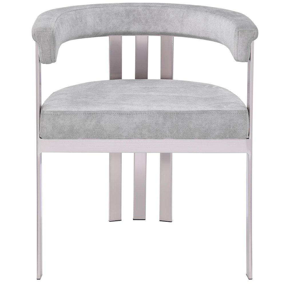 Marcello Grey Velvet Dining Chair, Set of 2. Picture 3