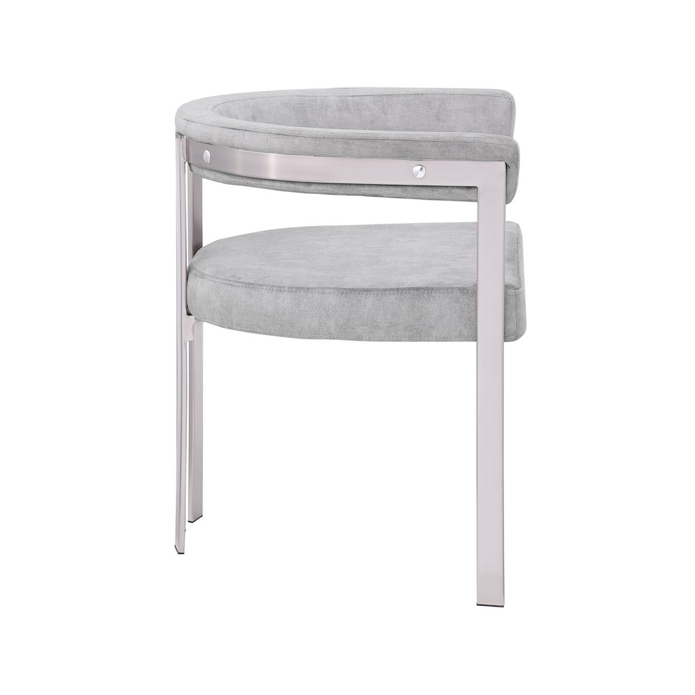 Marcello Grey Velvet Dining Chair, Set of 2. Picture 4