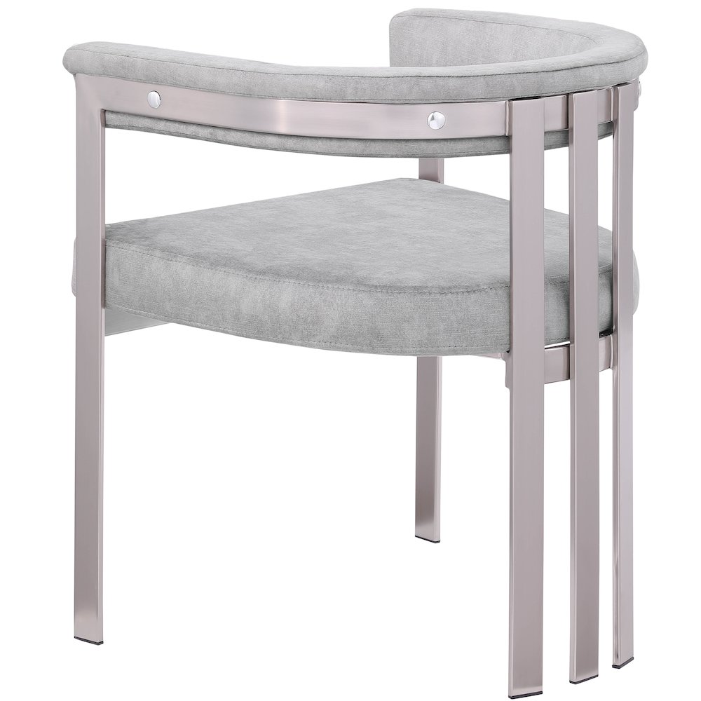 Marcello Grey Velvet Dining Chair, Set of 2. Picture 5