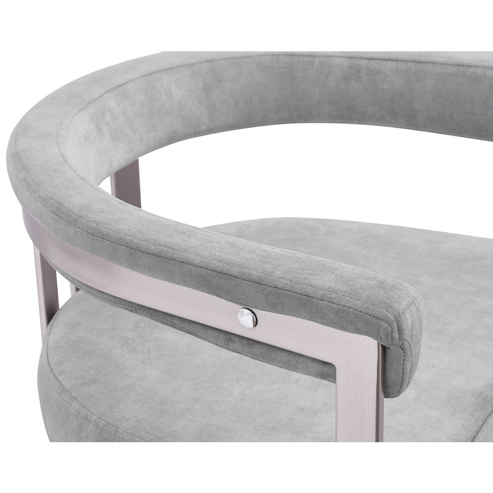 Marcello Grey Velvet Dining Chair, Set of 2. Picture 6