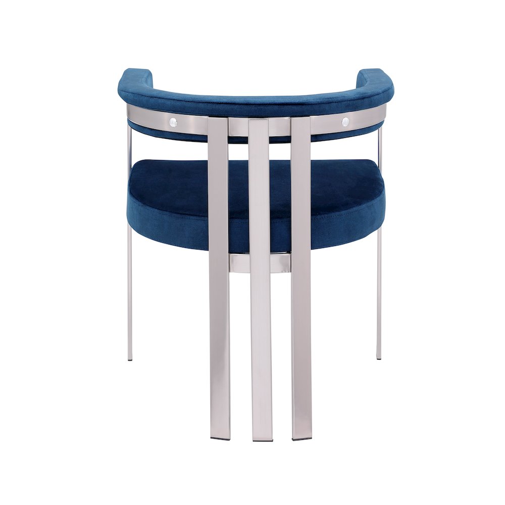 Marcello Navy Velvet Dining Chair, Set of 2. Picture 2