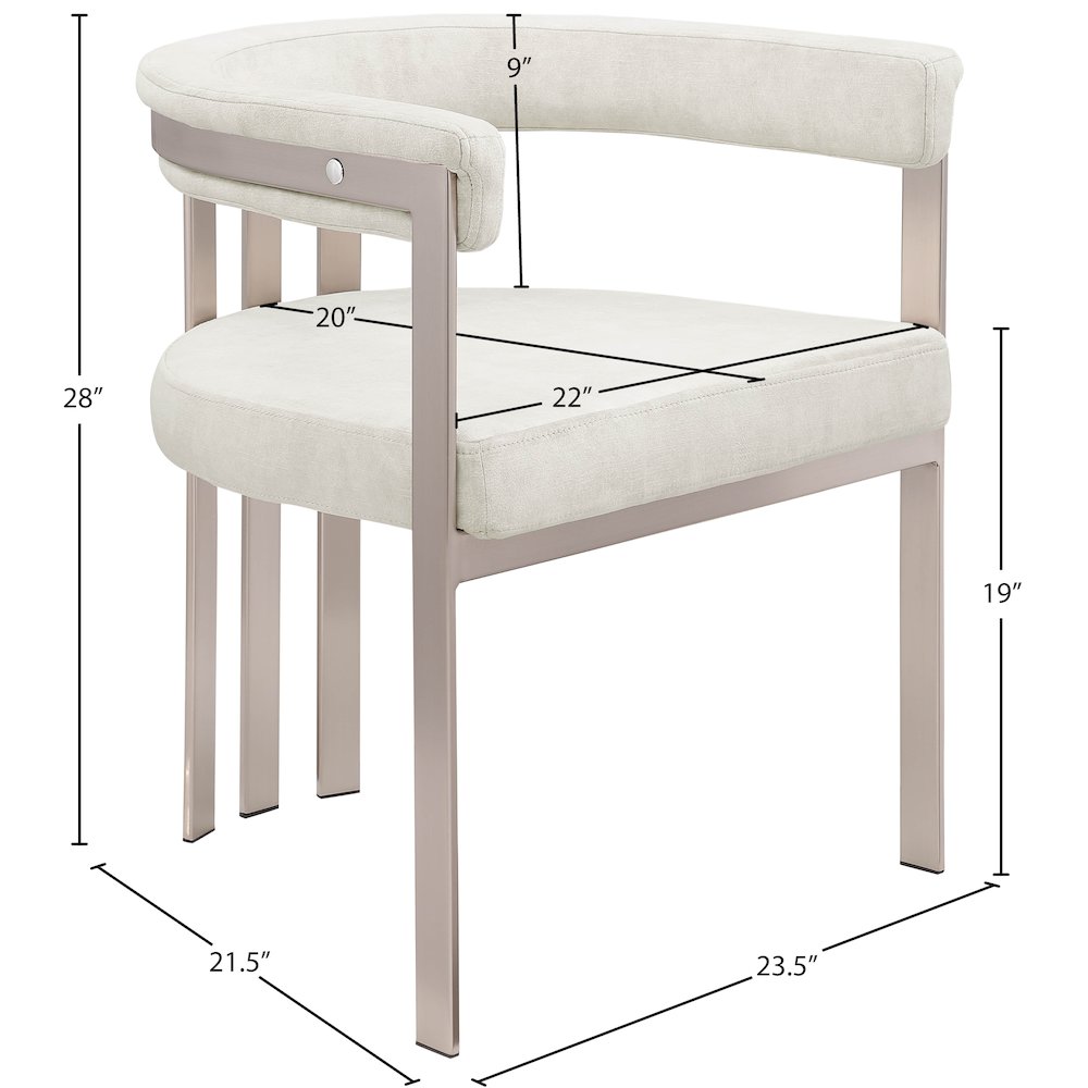 Marcello Stone Velvet Dining Chair, Set of 2. Picture 7