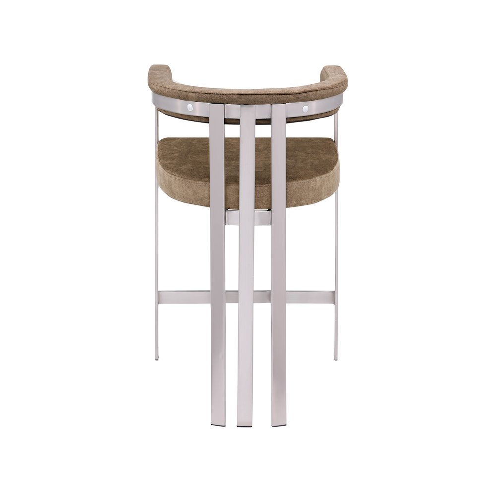 Marcello Brown Velvet Counter Stool, Set of 2. Picture 2