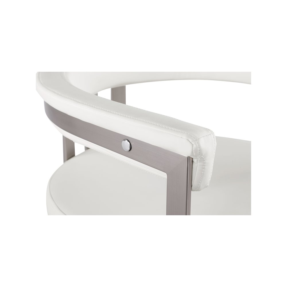 Marcello Cream Vegan Leather Counter Stool, Set of 2. Picture 6