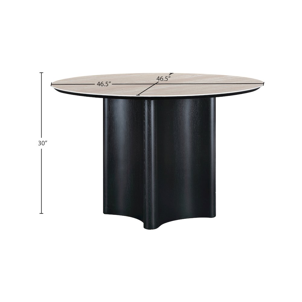 Corvina Black Oak Veneer Dining Table. Picture 5