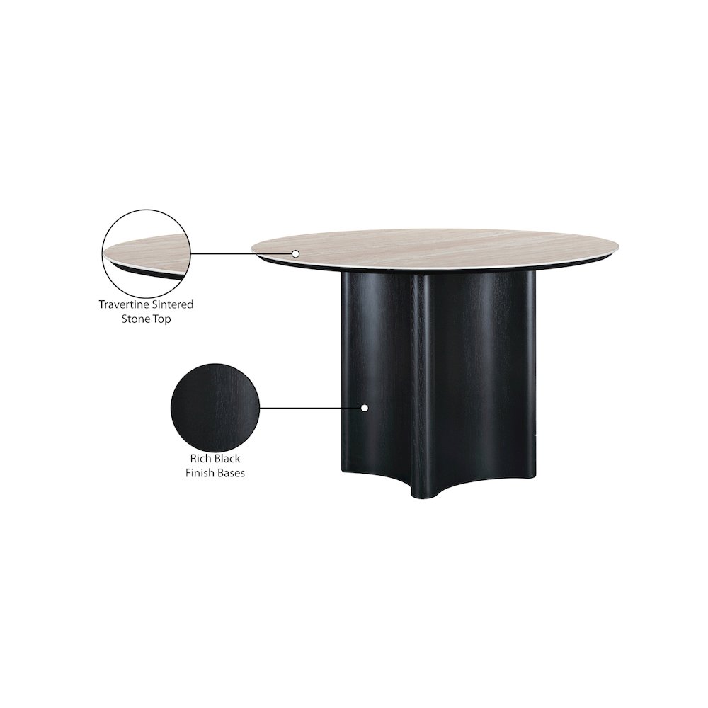 Corvina Black Oak Veneer Dining Table. Picture 6