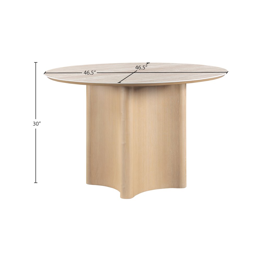 Corvina Natural Oak Veneer Dining Table. Picture 5