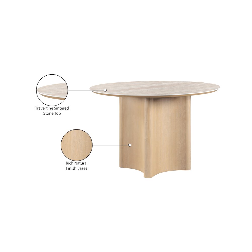 Corvina Natural Oak Veneer Dining Table. Picture 6