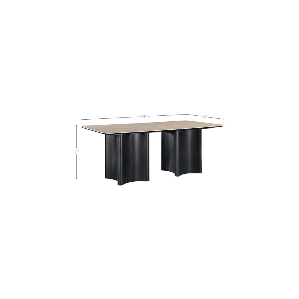 Corvina Black Oak Veneer Dining Table. Picture 5