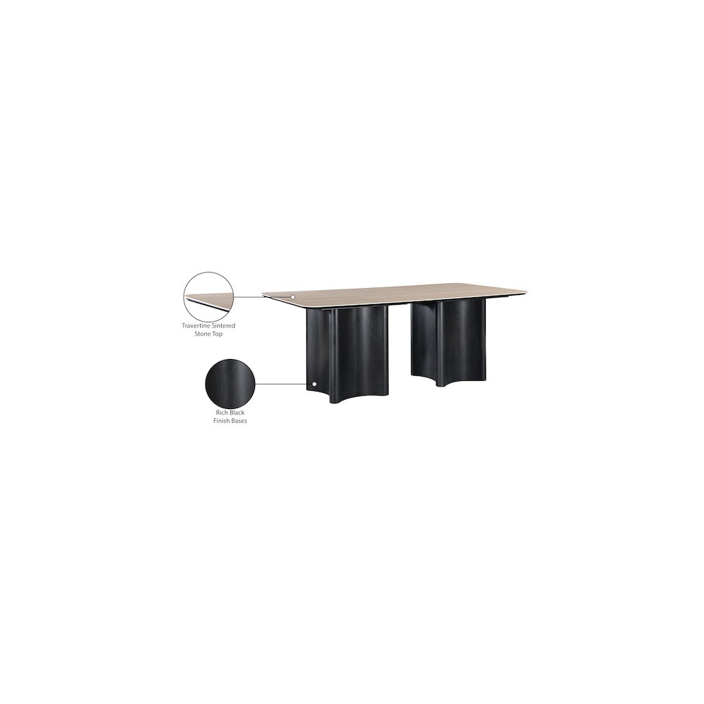 Corvina Black Oak Veneer Dining Table. Picture 6